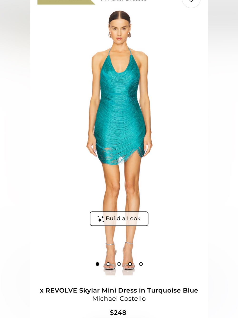 × REVOLVE Michael Costello Skylar Mini Dress in Turquoise Blue